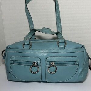 Tommy Hilfiger Light Teal Shoulder Bag with Ring Accents
